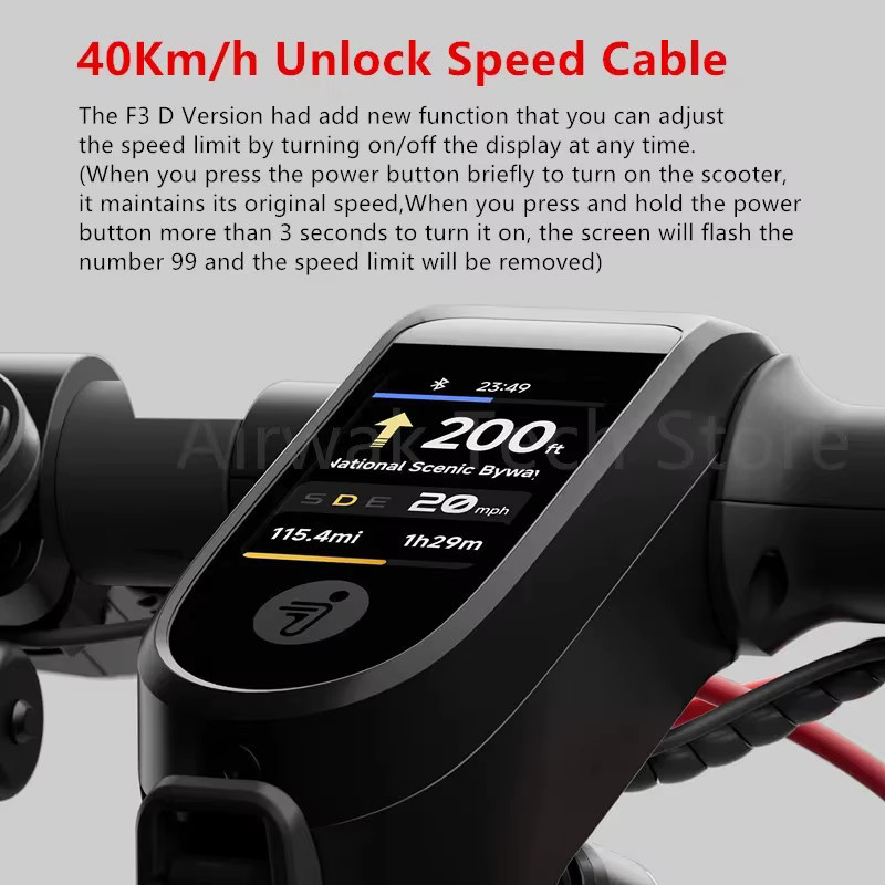 Ninebot by Segway Geschwindigkeits-Release-Kabel für Elektroroller F3, F3E, F3D, F3 Pro, F3 Pro E und F3 Pro D mit 40 km/h - Bild 2