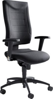 Schäfer Shop Pure Bürostuhl SSI Proline P1 in Anthrazit und Schwarz mit Synchronmechanik, Armlehnen, Lendenwirbelstütze und Bandscheibensitz - Bild 1