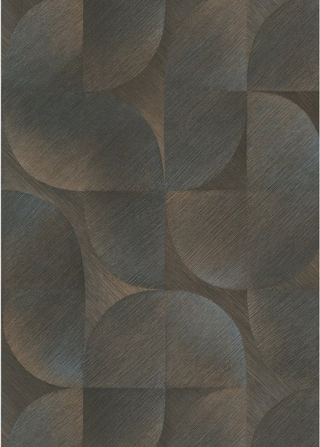 Erismann Vliestapete Martinique Brushed Harmony in Schwarz mit geometrischem Abstract-Muster, Breite: 0,53 m, Länge: 10,05 m - Bild 1