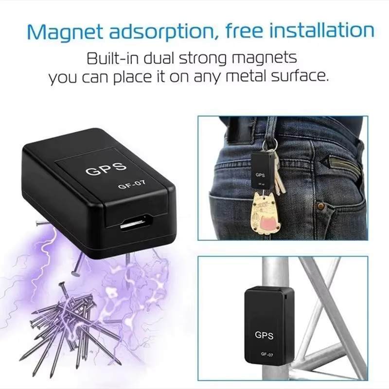 Mini GF-07 GPS Tracker in Schwarz für Auto, Fahrrad, Haustiere und Kinder mit Echtzeit-Tracking und starkem Magneten - Bild 3