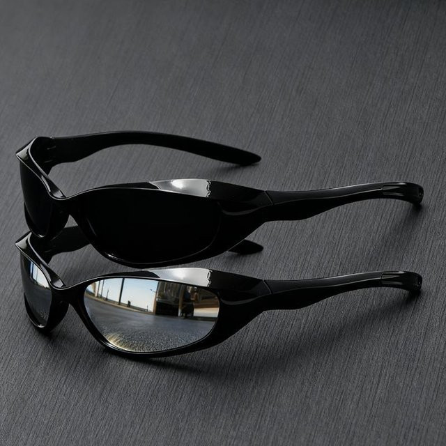Bai Fen Bai Electronic 3C Sonnenbrille, Unisex, Vollrand, Oval, Kunststoff, black - Bild 1
