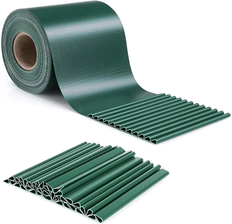 Sichtschutzstreifen für Gartenzaun aus PVC in Grau, Rolle für Doppelstangenzaun, Breite: 19 cm, Länge: 50 m - Bild 2