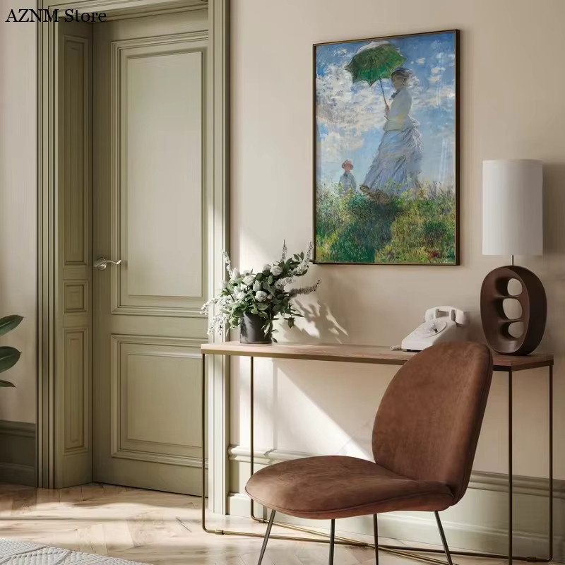 Potdemiel Claude Monet Impressionistische Landschaft Poster Vintage Natur und Blumen als Leinwand Wandkunst in Mehrfarbig - Bild 2