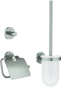 Grohe WC-Set Essentials 3 in 1 mit verdeckter Befestigung in Supersteel und Silber - Bild 1