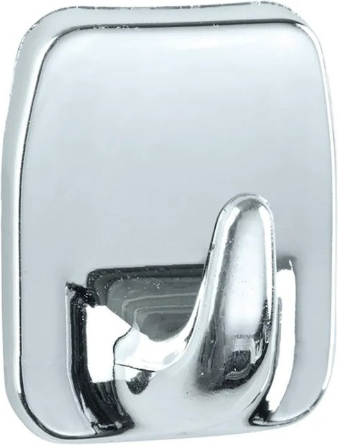 Wenko Universal Wandhaken selbstklebend in Silber, 2er-Pack - Bild 1