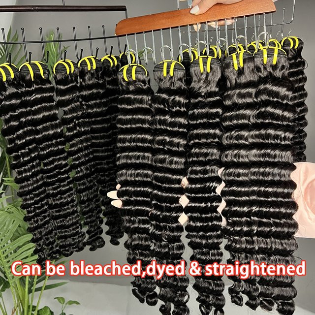 GDYLuxury Deep Wave Echthaar-Bündel, Vietnamesisches Echthaar, Unisex - Bild 1