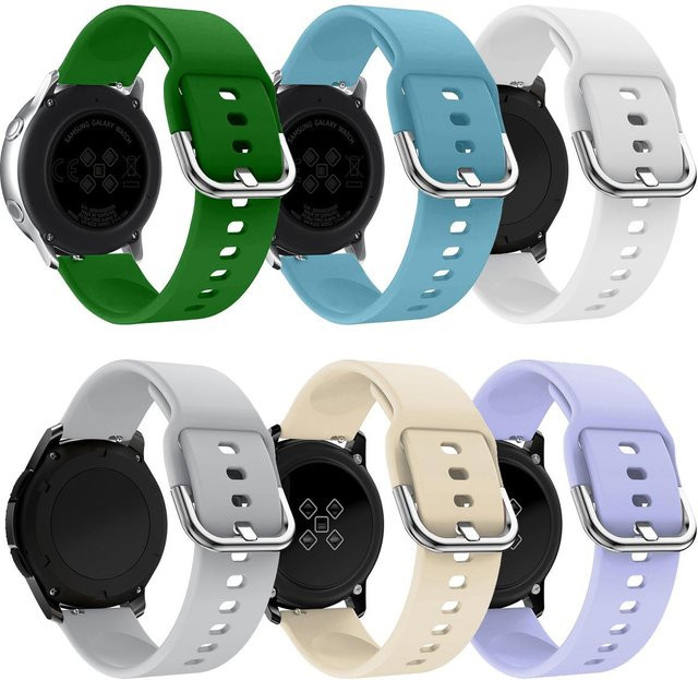 Uhrenarmband Silikon, 20 mm, blau, Herren Damen - Bild 1