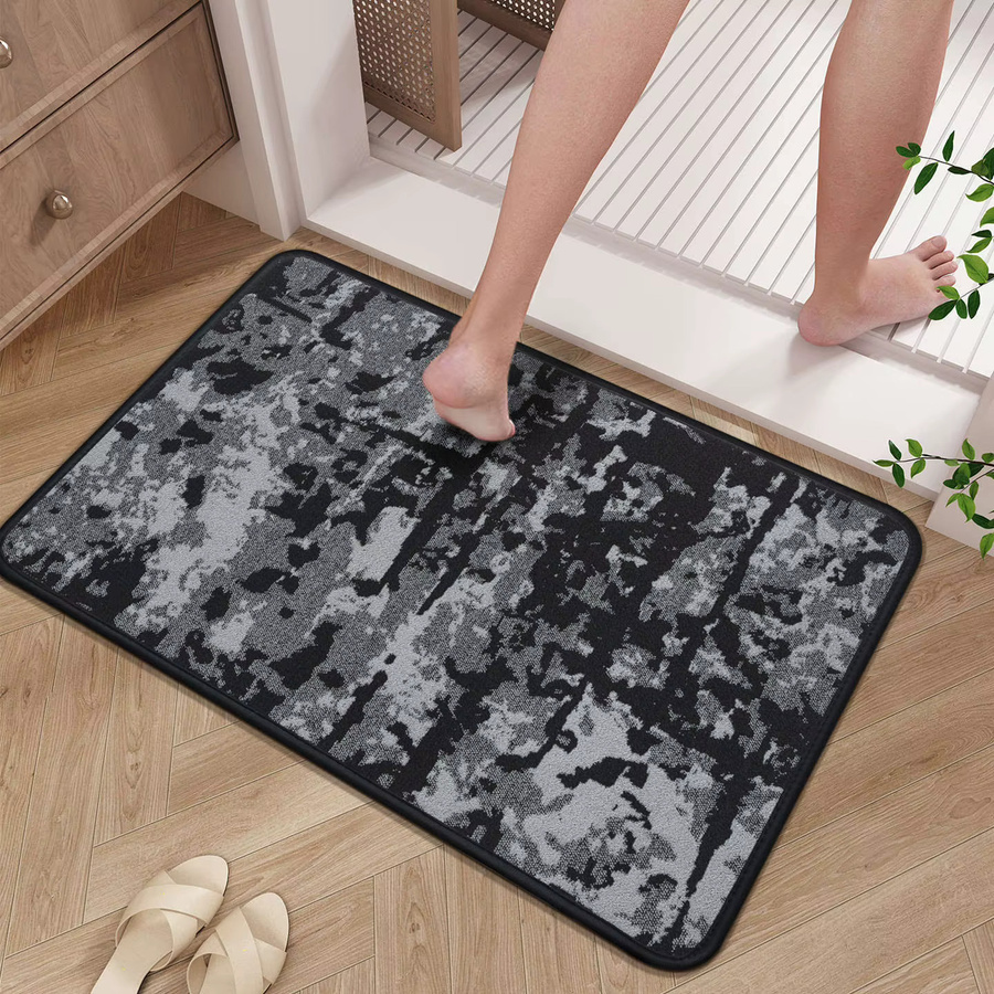 VIKAMA Flanell-Badezimmerteppich, rutschfeste und wasserabsorbierende Bodenmatte in modernem Design, B/T: 60 x 40 cm - Bild 1