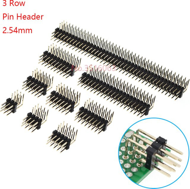 ALINSIN 5er Set 90 Grad Winkel Stecker mit 2,54 mm Pitch in Schwarz - Bild 1
