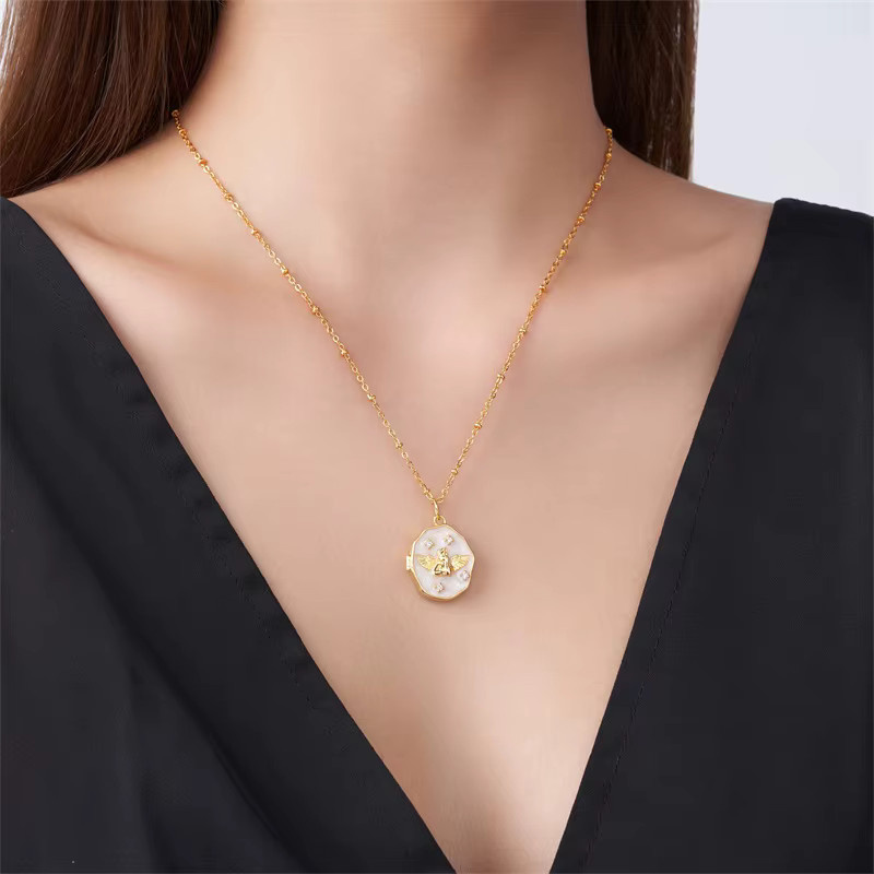 Halskette Foto-Medaillon, Gold, Damen - Bild 2