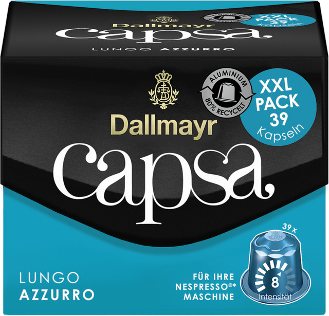 Dallmayr capsa Lungo Azzurro XXL, Kaffee, Kapseln, 39 g - Bild 1