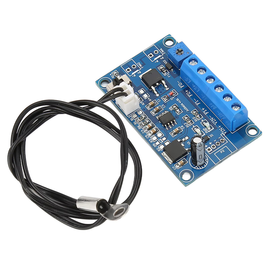 PWM-Lüftergeschwindigkeitsregler für 12 V/24 V mit 19,7 Zoll Kabel, einstellbarer oder fester Modus für 2, 3 oder 4-Draht-PC-Lüfter, Blau - Bild 2