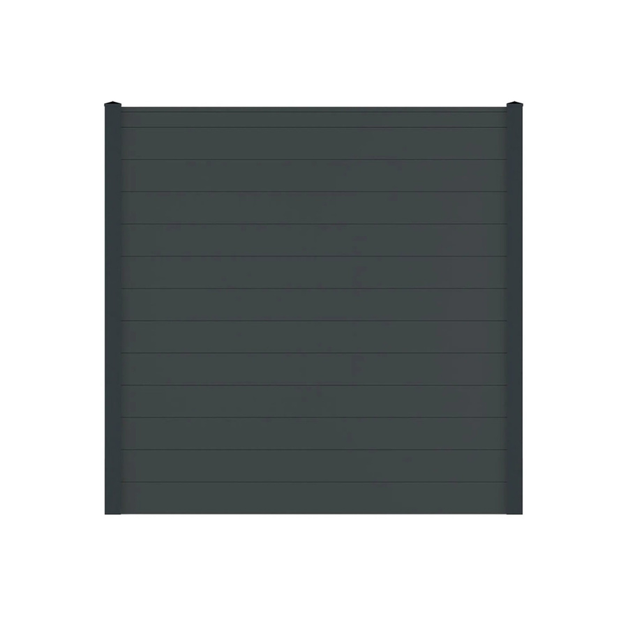 Vidual Sichtschutzzaun Snap 140 zum Aufdübeln aus Aluminium in Anthrazit, Höhe: 175 cm, Breite: 24,83 m - Bild 2