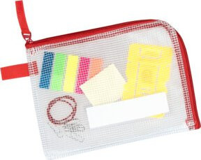 Eichner Sammelbeutel aus gewebeverstärkter Folie in Rot und Transparent B6 - Bild 1