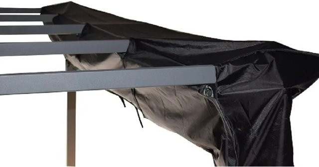 Jet-Line Abdeckplane für Pavillon Kairo, Schwarz, 3 Meter, aus 100% Nylon - Bild 1