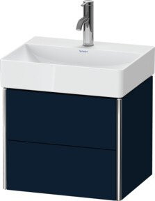 Duravit Waschtischunterschrank Compact XSquare in Blau s-matt mit 2 Schubladen, wandhängend, B: 48,4 cm, T: 39 cm, H: 39,7 cm - Bild 1