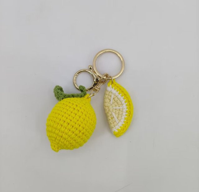 Schlüsselanhänger Zitronenpuppe, grau, Unisex - Bild 1