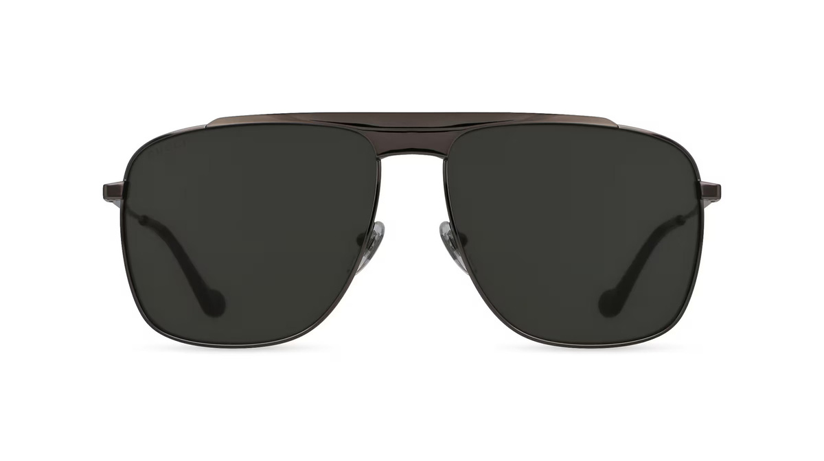 Gucci GG0909S Sonnenbrille, Vollrand, Quadratisch, Metall, Herren, grau - Bild 1