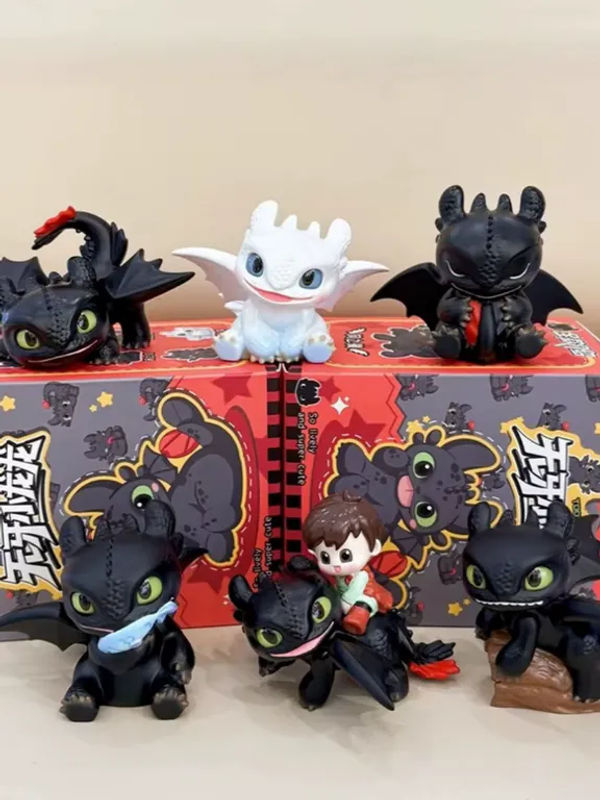 Potdemiel Drachenfiguren in Schwarz-Weiß als dekorative Mini-Modell-Ornamente aus Kunstharz für Desktop und Auto - Bild 7