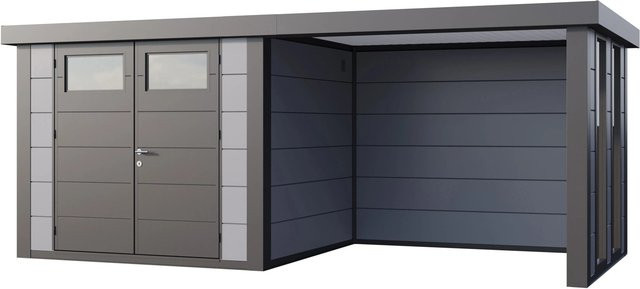 Telluria Gerätehaus Classico in Grau mit Lounge S Rechts und Fenster, B/H/T: 572 x 219 x 258 cm - Bild 1