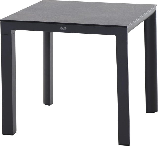 Siena Garden Gartentisch Silva Rechteckig aus HPL in Titan Anthrazit Matt B/T: 80 x 80 cm - Bild 1