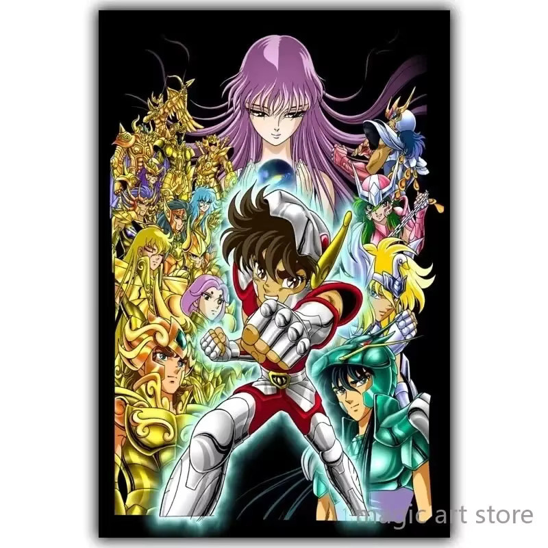 Kayou Saint Seiya Anime Leinwandgemälde Rahmenloses Wandkunstbild in Mehrfarbig - Bild 2