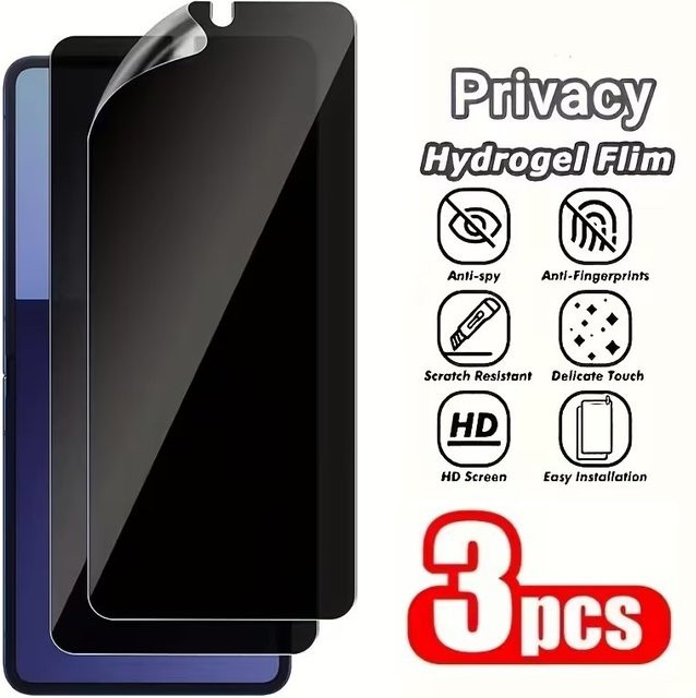 3er-Pack Hydrogel Sichtschutz-Displayschutzfolie Anti-Spy für Samsung Galaxy A54 A55 A56 A15 A16 A17 A34 A36 A37 A52 A53 A57 5G - Bild 1