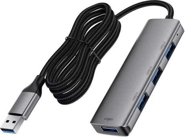 Acefast J17 USB-Hub 4in1 in Grau - Bild 1
