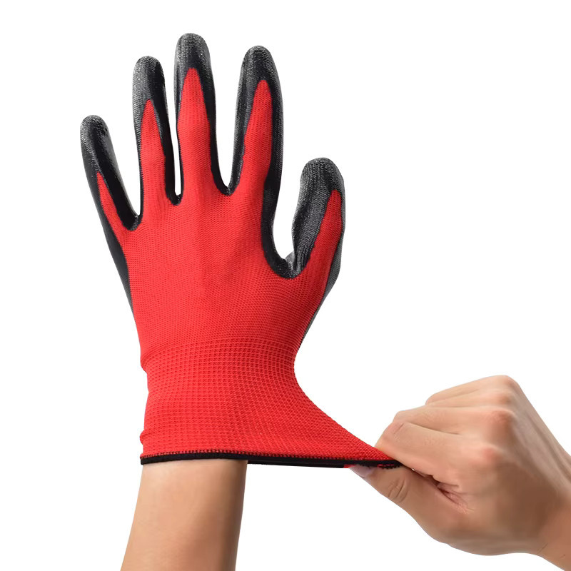 15 Paar Nitril-Arbeitsschutzhandschuhe in Rot, atmungsaktiv und rutschfest - Bild 6