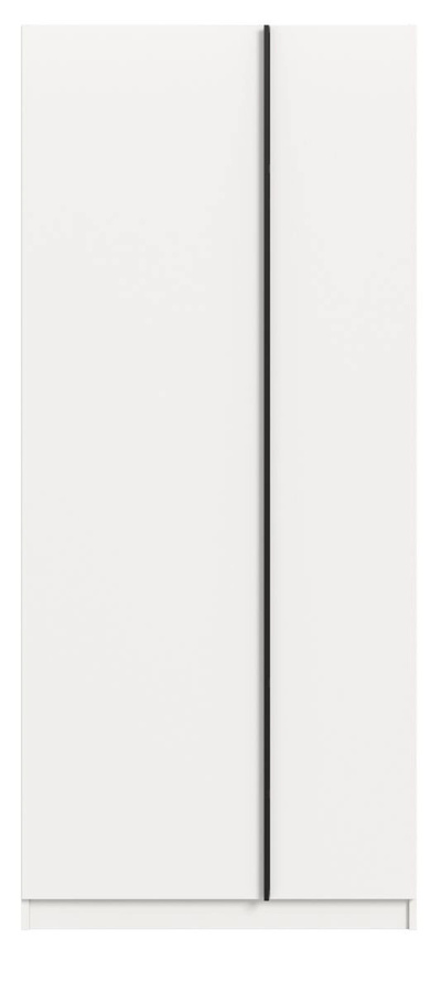 Kleiderschrank Girona 2-türig in Weiß, modern mit Kleiderstange, B/H: 80 x 183 cm - Bild 2