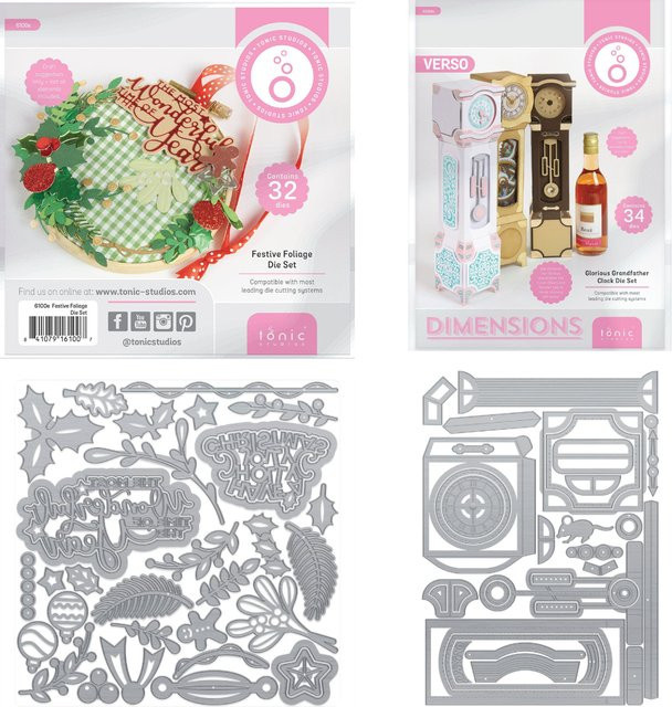Metall-Stanzform Großvateruhr für Scrapbooking und DIY-Prägungen in Silber - Bild 1