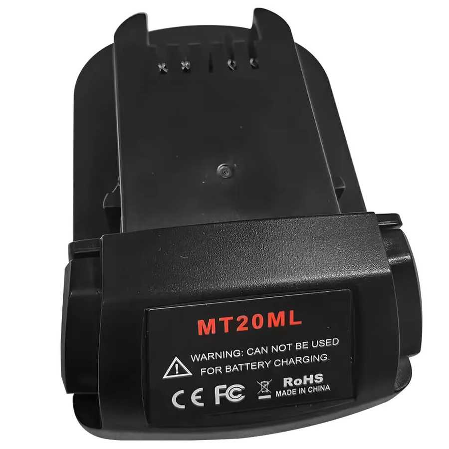 Mt20ml Adapter Konverter für Makita 18V Akkus zur Nutzung mit Milwaukee 18V Li-Ionen Akku-Elektrowerkzeugen, Schwarz - Bild 2