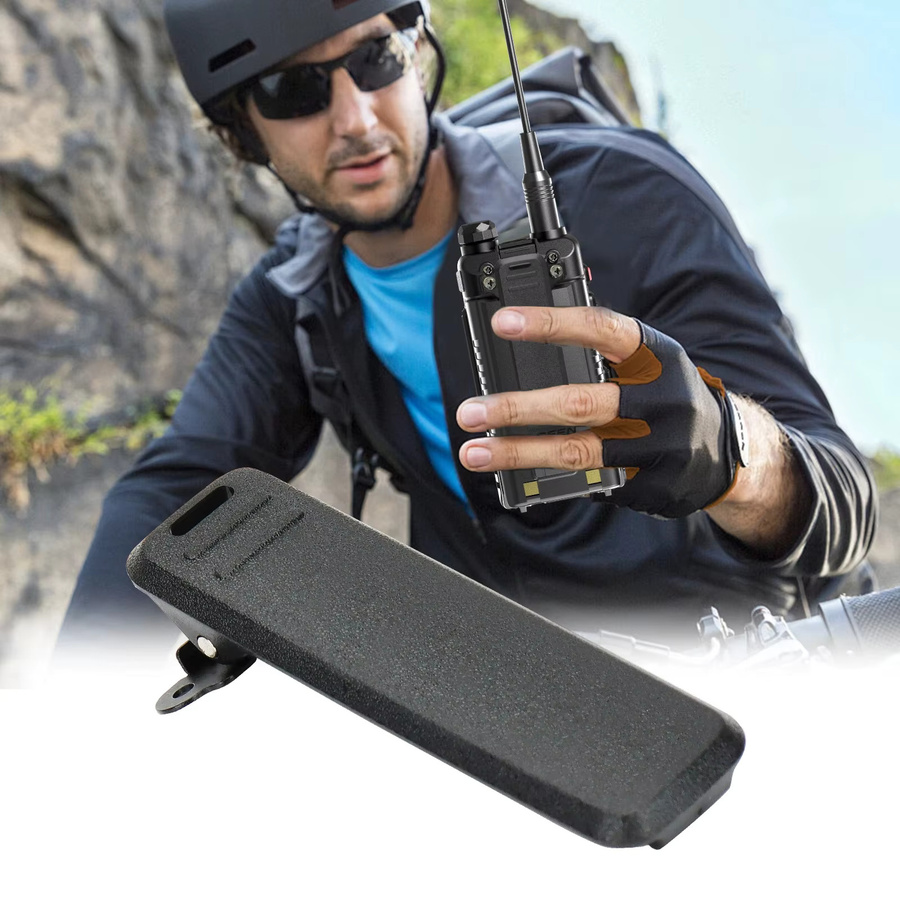 Original Baofeng Gürtelclip für UV-5RH, UV-5RH PRO, UV-5RM, AR-5RM und DM1701 Walkie Talkies, Farbe: Schwarz - Bild 3
