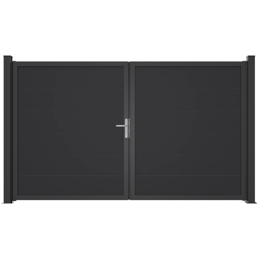 GroJa Tor BasicLine Nova 2-flügelig in Anthrazit, B: 300 cm, H: 180 cm - Bild 2