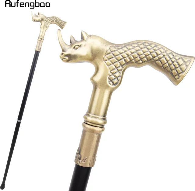 Rufengbao Stick, Rhino Head, Vintage, 91 cm - Bild 1