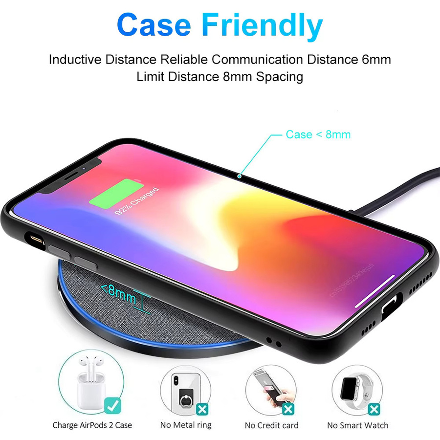 Hacrin Kabelloses Ladegerät und Auto-Ladepad in Grau für iPhone 12 bis 17 Pro Max, Samsung, Xiaomi und Huawei - Bild 6