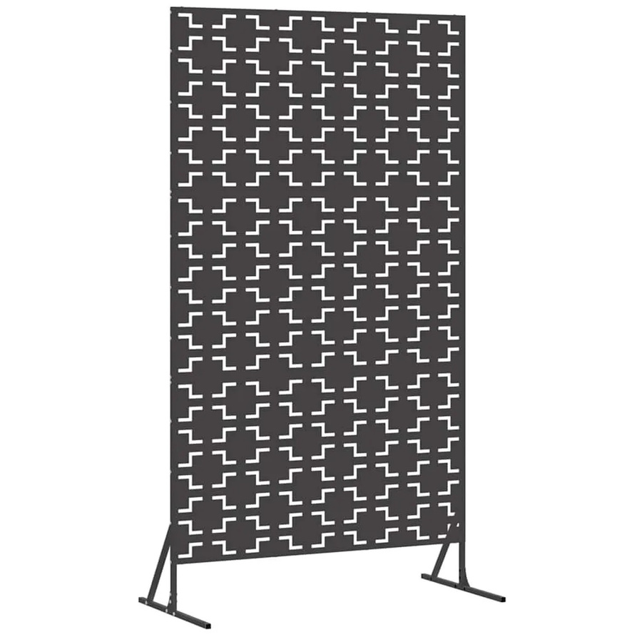 vidaXL Sichtschutz Paravent aus Stahl in Schwarz, B/T/H: 100 x 50 x 180 cm - Bild 2
