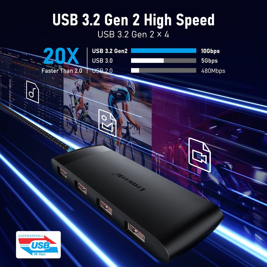 Lemorele 5-in-1 USB C Dockingstation mit USB 3.2 10 Gbit/s für MacBook, Tablet und Mobiltelefone - Bild 2