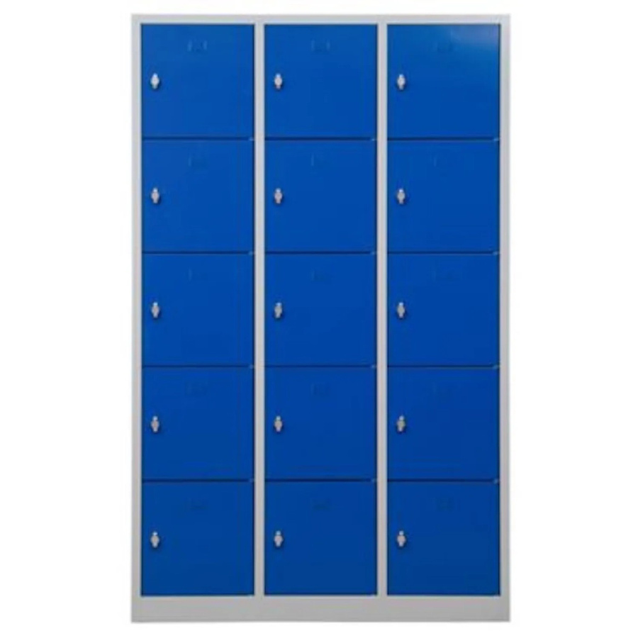 PROREGAL Schließfachschrank Falcon Large mit Vorhängeschloss, Farbe Grau-Blau, H x B x T: 190 x 119 x 45 cm - Bild 2