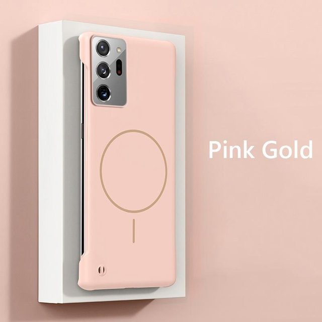 Rahmenlose magnetische kabellose Lade-Handyhülle für Samsung Galaxy Note 20 Ultra und Note 20 in Schlank-Design als Hartschalen-Rückseite - Bild 1