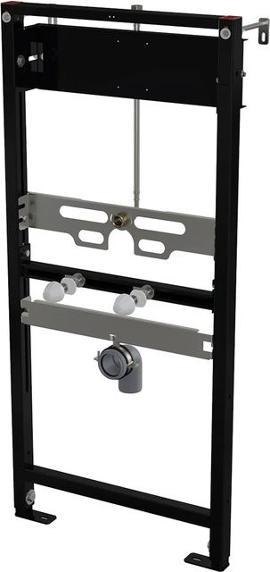 Alcadrain A107S/1120 Montagerahmen für Wand-Urinal und Sensor aus Metall in Schwarz - Bild 1