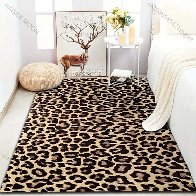UQIDEHOME Teppich mit Leopardenmuster in Multicolour, rutschfest und waschbar, B/T: 90 x 60 cm - Bild 1