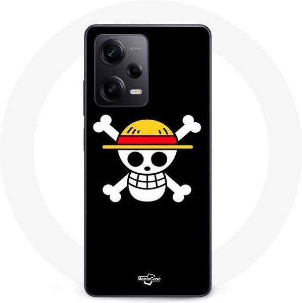 MANIACASE Handyhülle für Xiaomi Redmi Note 12 Pro 5G mit One Piece Flagge in Schwarz - Bild 1