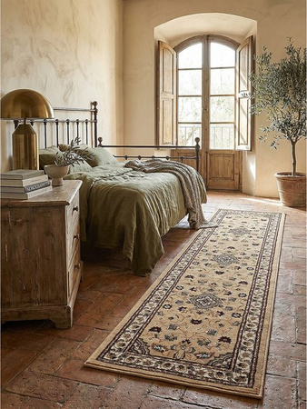 Läufer Orient Braun Kadima Design mit Medaillon-Dessin, B/T: 60 x 230 cm