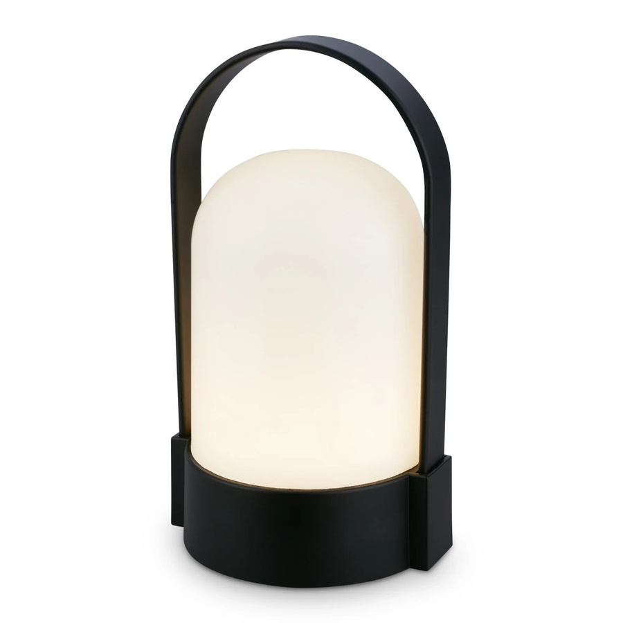 Brilo Akku-LED-Tischleuchte Schwarz, dimmbar, warmweiß, IP44, Durchmesser: 8,5 cm, Höhe: 15,5 cm - Bild 2