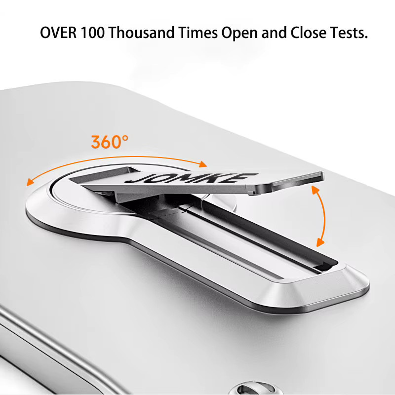 Stoßfeste matte Handyhülle mit 360 Grad Drehhalterung für Xiaomi POCO X7 X6 Pro F7 Ultra F6 F5 Pro in Silber - Bild 4