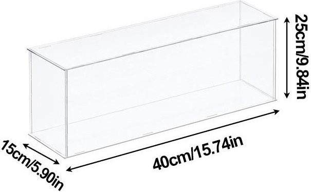 Whosee Box Organizer aus Acryl, transparente Aufbewahrungsbox mit Deckel, B/T/H: 40 x 15 x 25 cm - Bild 1