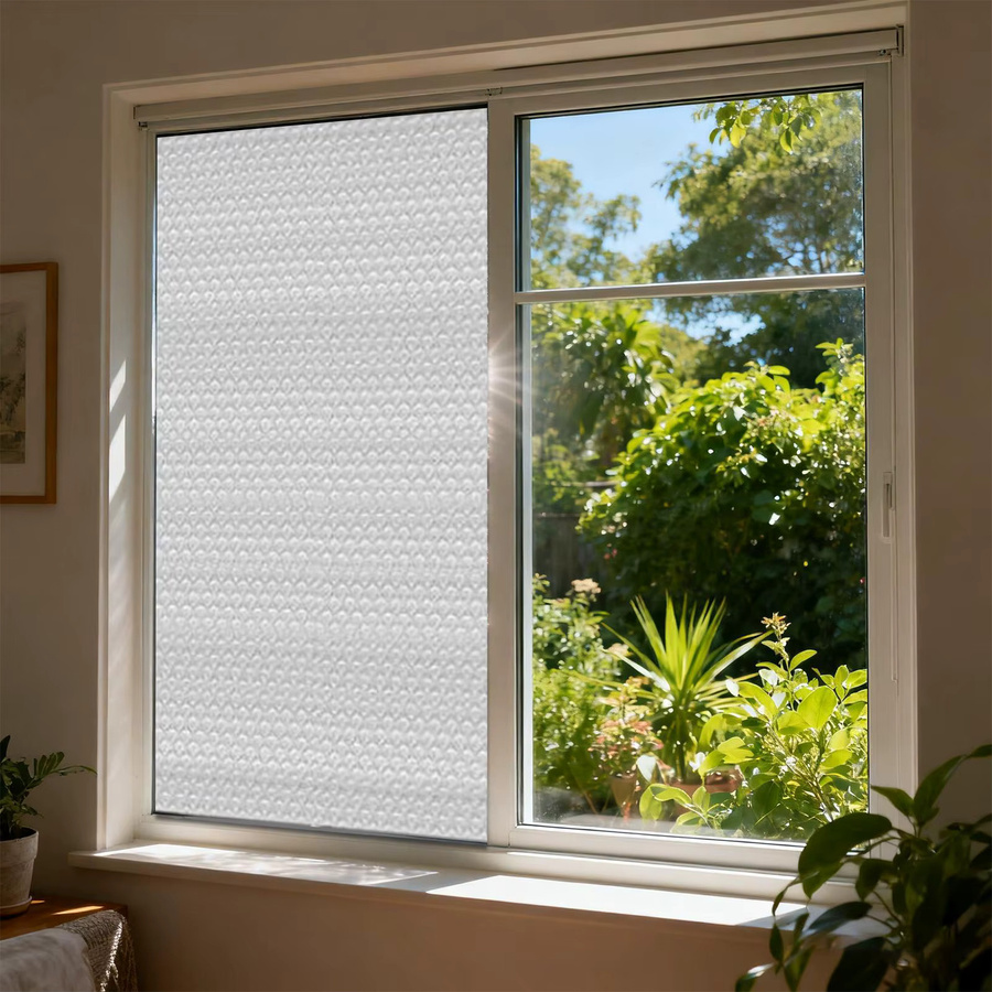 Thermische Isolierfolie mit Luftpolster für Fenster und Türen, wasserdichte Aluminium Blasenfolie zur Wärmedämmung, Farbe: Silber - Bild 2