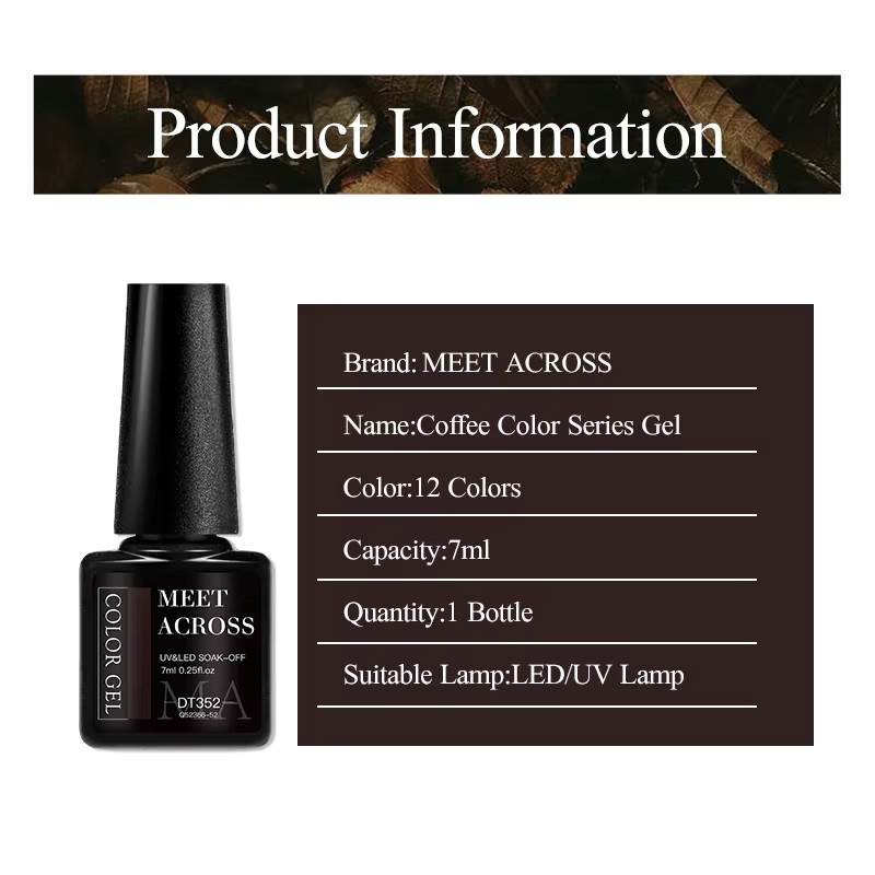 MEET ACROSS Nagelgelpolitur, Kaffeefarben, Glänzend, 7 ml - Bild 6