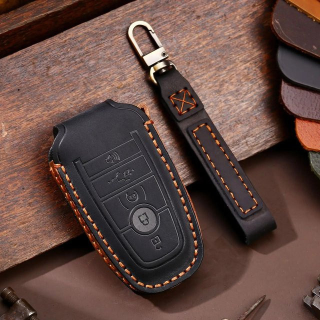 Autoschlüsseltui in Schwarz für Ford Fusion, Mustang, Explorer, F150, Edge, Mondeo Mk5 und Focus Mk4 als Auto-Styling Zubehör - Bild 1